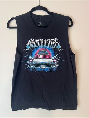 Ghostbusters Black Graphic Muscle Tank Top